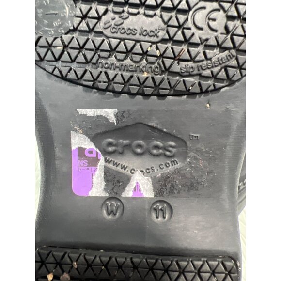 Crocs Neria Pro II Slip Resistant Work Clog Size 11 Black Round Toe Comfort Shoe - Picture 7 of 9